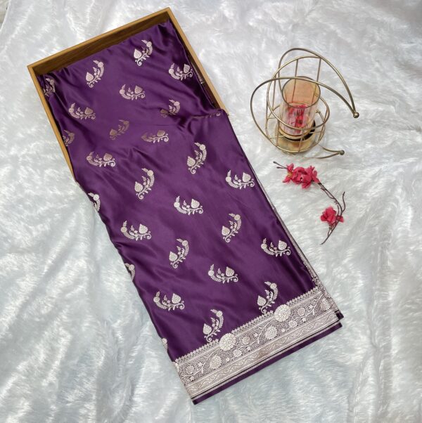 Pure Mashru Silk Saree (Wine)