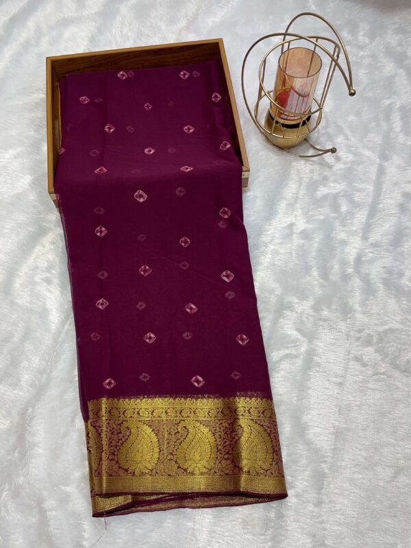 Deep Wine Pure Silk Banarasi Saree
